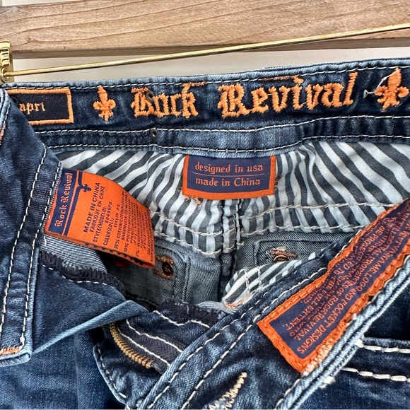 Rock Revival Iselin Cropped  Denim Capri Size 25 - Picture 3 of 13